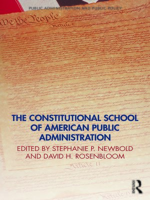 cover image of The Constitutional School of American Public Administration